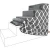 imageBest Pet Supplies Foam Pet Steps Cover for Small Dogs and Cats Portable Ramp Stairs for Couch Sofa and High Bed Climbing Cover Only  Brown Lattice 5Step Cover OnlyGray Lattice