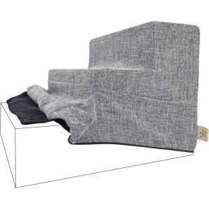imageBest Pet Supplies Foam Pet Steps Cover for Small Dogs and Cats Portable Ramp Stairs for Couch Sofa and High Bed Climbing Cover Only  Brown Lattice 5Step Cover OnlyAsh Gray Linen