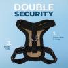 imageVoyager Escape Proof Cat Harness and Leash Set with Reflective Stitching Neoprene Handle 5ft  Supports Small Medium and Large Cats Kittens for Walking by Best Pet Supplies  Black TrimLime XSHarness Leash Set ArmyBlack Trim