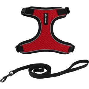 imageVoyager Escape Proof Cat Harness and Leash Set with Reflective Stitching Neoprene Handle 5ft  Supports Small Medium and Large Cats Kittens for Walking by Best Pet Supplies  Black TrimLime XSBlack TrimRed 327