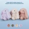 imageBest Pet Supplies Interactive Bunny Buddy Dog Toy with Crinkle and Squeaky Enrichment for Small and Medium Breed Puppies or Dogs Cute and Plush  Bunny Mauve Small