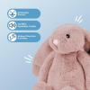 imageBest Pet Supplies Interactive Bunny Buddy Dog Toy with Crinkle and Squeaky Enrichment for Small and Medium Breed Puppies or Dogs Cute and Plush  Bunny Mauve Small