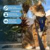 imageVoyager Escape Proof Cat Harness and Leash Set with Reflective Stitching Neoprene Handle 5ft  Supports Small Medium and Large Cats Kittens for Walking by Best Pet Supplies  Black XXSHarness Leash Set Royal BlueBlack Trim
