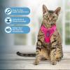 imageVoyager Escape Proof Cat Harness and Leash Set with Reflective Stitching Neoprene Handle 5ft  Supports Small Medium and Large Cats Kittens for Walking by Best Pet Supplies  Black XXSFuchsia 327
