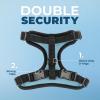 imageVoyager Escape Proof Cat Harness and Leash Set with Reflective Stitching Neoprene Handle 5ft  Supports Small Medium and Large Cats Kittens for Walking by Best Pet Supplies  Black XXSBlack TrimBaby Blue 327