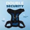 imageVoyager Escape Proof Cat Harness and Leash Set with Reflective Stitching Neoprene Handle 5ft  Supports Small Medium and Large Cats Kittens for Walking by Best Pet Supplies  Black XXSHarness Leash Set Royal BlueBlack Trim