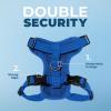 imageVoyager Escape Proof Cat Harness and Leash Set with Reflective Stitching Neoprene Handle 5ft  Supports Small Medium and Large Cats Kittens for Walking by Best Pet Supplies  Black XXSHarness Leash Set Royal Blue