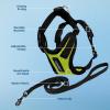 imageVoyager Escape Proof Cat Harness and Leash Set with Reflective Stitching Neoprene Handle 5ft  Supports Small Medium and Large Cats Kittens for Walking by Best Pet Supplies  Black XXSHarness Leash Set Lime GreenBlack Trim