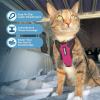 imageVoyager Escape Proof Cat Harness and Leash Set with Reflective Stitching Neoprene Handle 5ft  Supports Small Medium and Large Cats Kittens for Walking by Best Pet Supplies  Black XXSHarness Leash Set FuchsiaBlack Trim