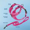 imageVoyager Escape Proof Cat Harness and Leash Set with Reflective Stitching Neoprene Handle 5ft  Supports Small Medium and Large Cats Kittens for Walking by Best Pet Supplies  Black XXSFuchsia 327