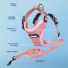 imageVoyager Escape Proof Cat Harness and Leash Set with Reflective Stitching Neoprene Handle 5ft  Supports Small Medium and Large Cats Kittens for Walking by Best Pet Supplies  Black XXSHarness Leash Set Pink