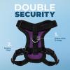imageVoyager Escape Proof Cat Harness and Leash Set with Reflective Stitching Neoprene Handle 5ft  Supports Small Medium and Large Cats Kittens for Walking by Best Pet Supplies  Black XXSHarness Leash Set PurpleBlack Trim