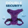 imageVoyager Escape Proof Cat Harness and Leash Set with Reflective Stitching Neoprene Handle 5ft  Supports Small Medium and Large Cats Kittens for Walking by Best Pet Supplies  Black XXSHarness Leash Set Purple