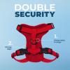 imageVoyager Escape Proof Cat Harness and Leash Set with Reflective Stitching Neoprene Handle 5ft  Supports Small Medium and Large Cats Kittens for Walking by Best Pet Supplies  Black XXSHarness Leash Set Red