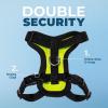 imageVoyager Escape Proof Cat Harness and Leash Set with Reflective Stitching Neoprene Handle 5ft  Supports Small Medium and Large Cats Kittens for Walking by Best Pet Supplies  Black XXSHarness Leash Set Lime GreenBlack Trim