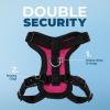imageVoyager Escape Proof Cat Harness and Leash Set with Reflective Stitching Neoprene Handle 5ft  Supports Small Medium and Large Cats Kittens for Walking by Best Pet Supplies  Black XXSHarness Leash Set FuchsiaBlack Trim