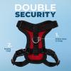 imageVoyager Escape Proof Cat Harness and Leash Set with Reflective Stitching Neoprene Handle 5ft  Supports Small Medium and Large Cats Kittens for Walking by Best Pet Supplies  Black XXSHarness Leash Set RedBlack Trim