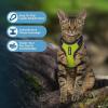 imageVoyager Stepin Lock Adjustable Cat Harness w Cat Leash Combo Set with Neoprene Handle 5ft  Supports Small Medium and Large Breed Cats by Best Pet Supplies  Red XSBlack TrimLime 327
