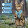 imageVoyager Stepin Lock Adjustable Cat Harness w Cat Leash Combo Set with Neoprene Handle 5ft  Supports Small Medium and Large Breed Cats by Best Pet Supplies  Red XSBaby Blue 327