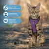imageVoyager Stepin Lock Adjustable Cat Harness w Cat Leash Combo Set with Neoprene Handle 5ft  Supports Small Medium and Large Breed Cats by Best Pet Supplies  Red XSBlack TrimPurple 327