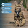 imageVoyager Stepin Lock Adjustable Cat Harness w Cat Leash Combo Set with Neoprene Handle 5ft  Supports Small Medium and Large Breed Cats by Best Pet Supplies  Red XSBlack 327