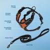 imageVoyager Stepin Lock Adjustable Cat Harness w Cat Leash Combo Set with Neoprene Handle 5ft  Supports Small Medium and Large Breed Cats by Best Pet Supplies  Red XSBlack TrimOrange 327