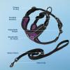 imageVoyager Stepin Lock Adjustable Cat Harness w Cat Leash Combo Set with Neoprene Handle 5ft  Supports Small Medium and Large Breed Cats by Best Pet Supplies  Red XSBlack TrimPurple 327