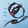 imageVoyager Stepin Lock Adjustable Cat Harness w Cat Leash Combo Set with Neoprene Handle 5ft  Supports Small Medium and Large Breed Cats by Best Pet Supplies  Red XSBlack TrimFuchsia 327