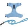 imageVoyager Stepin Lock Adjustable Cat Harness w Cat Leash Combo Set with Neoprene Handle 5ft  Supports Small Medium and Large Breed Cats by Best Pet Supplies  Orange XSBaby Blue 327