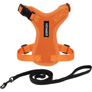 imageVoyager Stepin Lock Pet Harness  All Weather Mesh Adjustable Step in Harness for Cats by Best Pet Supplies  Pink XXSHarness Leash Set Orange