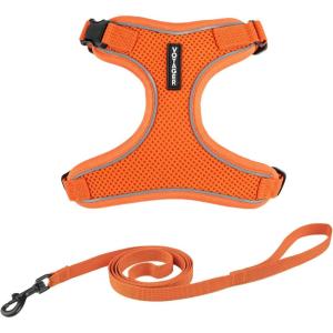 imageVoyager Stepin Lock Pet Harness  All Weather Mesh Adjustable Step in Harness for Cats by Best Pet Supplies  Pink XXSOrange 327