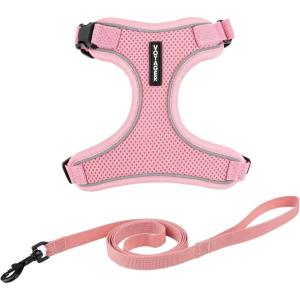 imageVoyager Stepin Lock Pet Harness  All Weather Mesh Adjustable Step in Harness for Cats by Best Pet Supplies  Pink XXSPink 327
