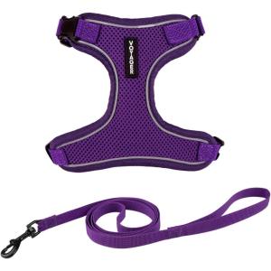 imageVoyager Stepin Lock Pet Harness  All Weather Mesh Adjustable Step in Harness for Cats by Best Pet Supplies  Pink XXSPurple 327