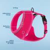 imageBest Pet Supplies Voyager Adjustable Dog Vest Harness Breathable No Pull Harness for Small Medium Large Dogs Heavy Duty Harness Easy Stepin Reflective Stripes  Lavender M Chest 1721quot220 Style Fuchsia