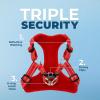 imageBest Pet Supplies Voyager Adjustable Dog Vest Harness Breathable No Pull Harness for Small Medium Large Dogs Heavy Duty Harness Easy Stepin Reflective Stripes  Lavender M Chest 1721quotHarness Leash Set Red