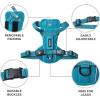 imageVoyager Freestyle 4in1 Dog Harness  Patent Pending Adjustable Webbing Harness with Removable Padding for Small to Large Dogs by Best Pet supplies  Fuchsia LTurquoise