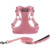 imageBest Pet Supplies Voyager Adjustable Dog Vest Harness Breathable No Pull Harness for Small Medium Large Dogs Heavy Duty Harness Easy Stepin Reflective Stripes  Lavender M Chest 1721quotHarness Leash Set Pink