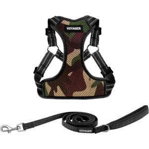 imageBest Pet Supplies Voyager Adjustable Dog Vest Harness Breathable No Pull Harness for Small Medium Large Dogs Heavy Duty Harness Easy Stepin Reflective Stripes  Lavender M Chest 1721quotHarness Leash Set Army Base