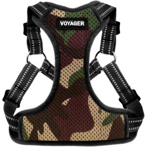 imageBest Pet Supplies Voyager Adjustable Dog Vest Harness Breathable No Pull Harness for Small Medium Large Dogs Heavy Duty Harness Easy Stepin Reflective Stripes  Lavender M Chest 1721quotHarness ArmyBlack Trim