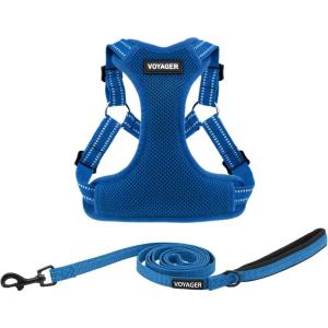 imageBest Pet Supplies Voyager Adjustable Dog Vest Harness Breathable No Pull Harness for Small Medium Large Dogs Heavy Duty Harness Easy Stepin Reflective Stripes  Lavender M Chest 1721quotHarness Leash Set Royal Blue