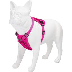imageVoyager Freestyle 4in1 Dog Harness  Patent Pending Adjustable Webbing Harness with Removable Padding for Small to Large Dogs by Best Pet supplies  Fuchsia LFuchsia