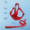 imageBest Pet Supplies Voyager Aerolite No Pull Mesh Dog Harness Reflective Stitching Breathable Harness Adjustable for Walking Training Running Heavy Duty and Durable Beige LHarness Leash Set Red