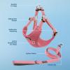 imageBest Pet Supplies Voyager Aerolite No Pull Mesh Dog Harness Reflective Stitching Breathable Harness Adjustable for Walking Training Running Heavy Duty and Durable Beige LHarness Leash Set Pink