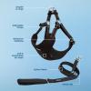 imageBest Pet Supplies Voyager Aerolite No Pull Mesh Dog Harness Reflective Stitching Breathable Harness Adjustable for Walking Training Running Heavy Duty and Durable Beige LHarness Leash Set Black