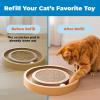 imageBest Pet Supplies Cat Scratcher Replacement Pads  Cardboard Cat Scratcher Pad Relieves Stress Supports Pet Behaviors 3 Count3 Pack Round