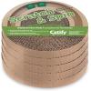 imageBest Pet Supplies Cat Scratcher Replacement Pads  Cardboard Cat Scratcher Pad Relieves Stress Supports Pet Behaviors 3 Count5 Pack Round
