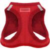 imageBest Pet Supplies  All Weather MeshPlush Reflective No Pull Harness for Small Medium Dogs Cats  Secure with Hook ampamp Loop Fastener Buckle Double DRings  Red Corduroy MRed Corduroy