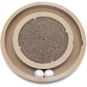 imageBest Pet Supplies Catify Cat Scratcher Fun Interactive Scratchers Claw Safe Furniture Saver Indoor Play Support Natural Cat Behaviors Heavy Duty  GrayScratch  Spin