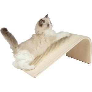 imageBest Pet Supplies Catify Cat Scratcher Fun Interactive Scratchers Claw Safe Furniture Saver Indoor Play Support Natural Cat Behaviors Heavy Duty  GrayRamp Cream