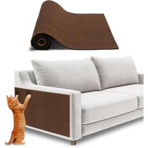 imageBest Pet Supplies Catify Cat Scratcher Fun Interactive Scratchers Claw Safe Furniture Saver Indoor Play Support Natural Cat Behaviors Heavy Duty  GrayBrown 394 x 158